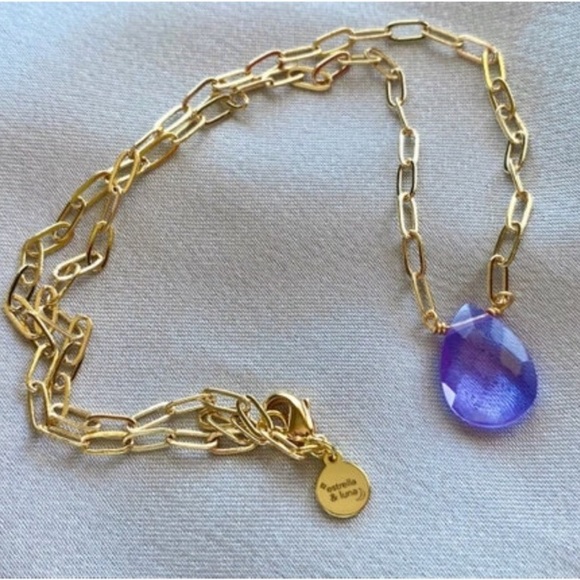 Floating Amethyst Crystal Gemstone Necklace - Picture 4 of 10